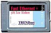 TEM100-56 10/100Mbps Fast Ethernet Fax Modem Card